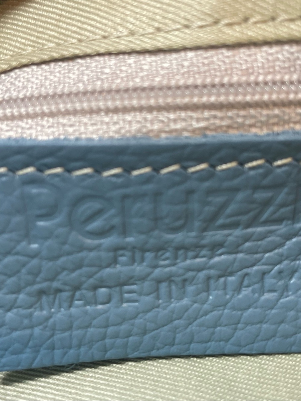 Peruzzi Slate Blue Leather Classic Wristlet NWT - Picture 11 of 12